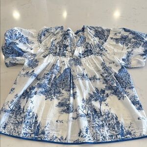 Blue and White Kids Top